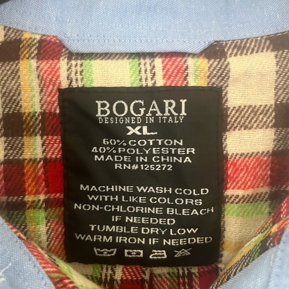 Bogari Designed in Italy Multicolor Plaid Men's Shirt - Picture 3 of 8